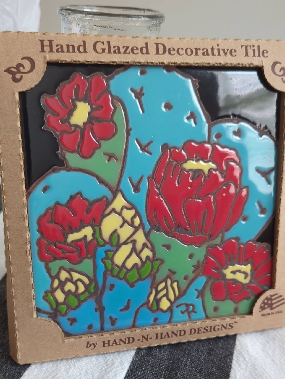 Prickly Pear Cactus Blooms Tile